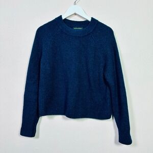 BANANA REPUBLIC Teal Blue‎ Wool Blend Crewneck Sweater, Size Large